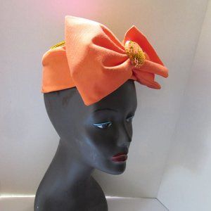 SALE Vintage Orange Sequin Hat Special Event Whittall & Shon
